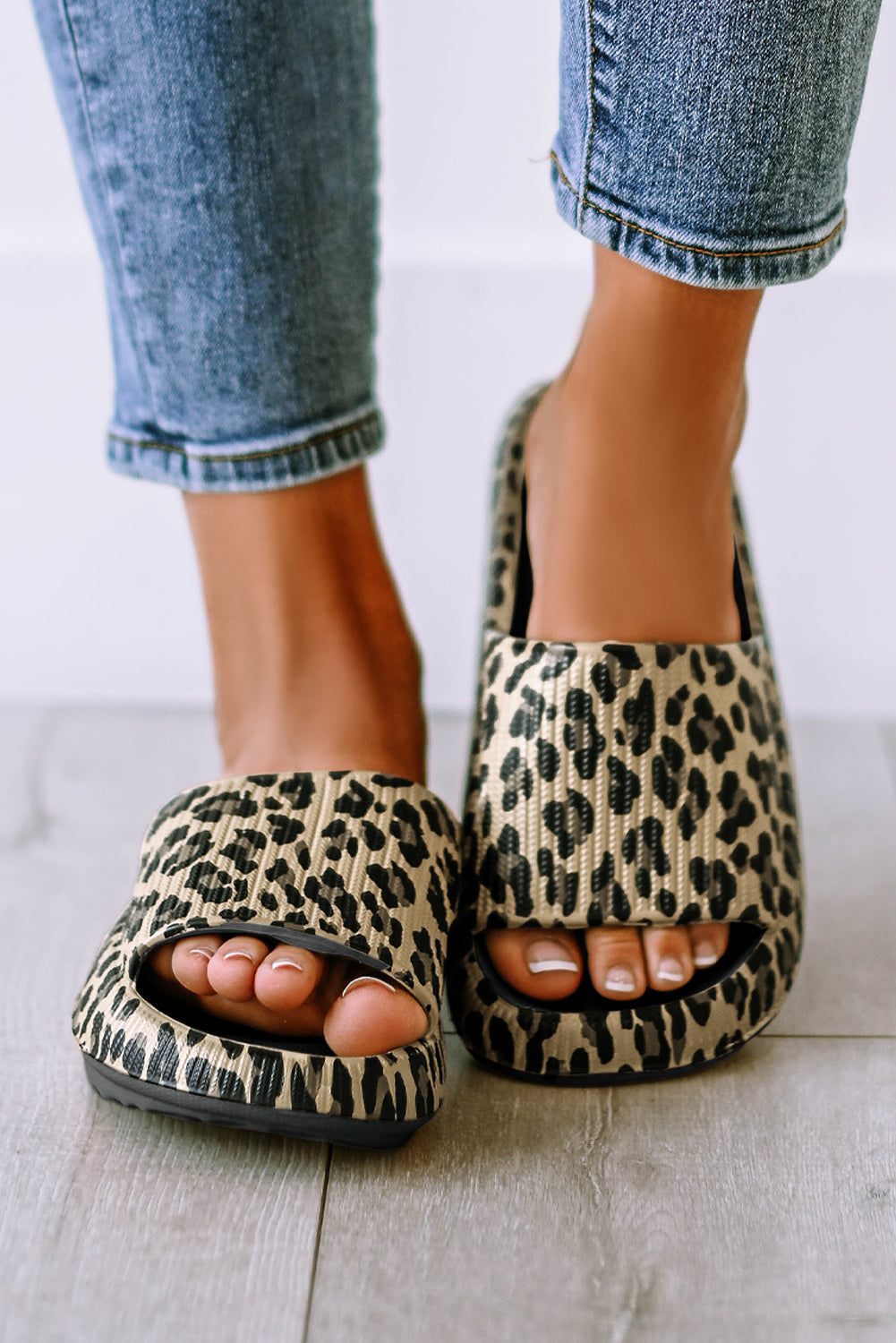 Black Print  Slip On