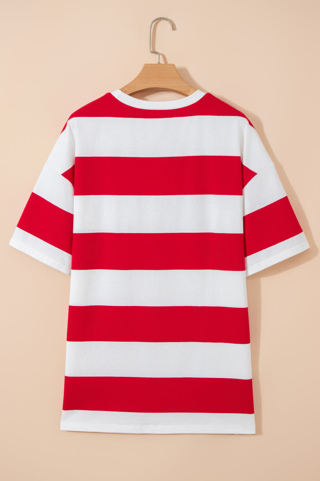 Racing Red Striped Oversize Tunic Tee