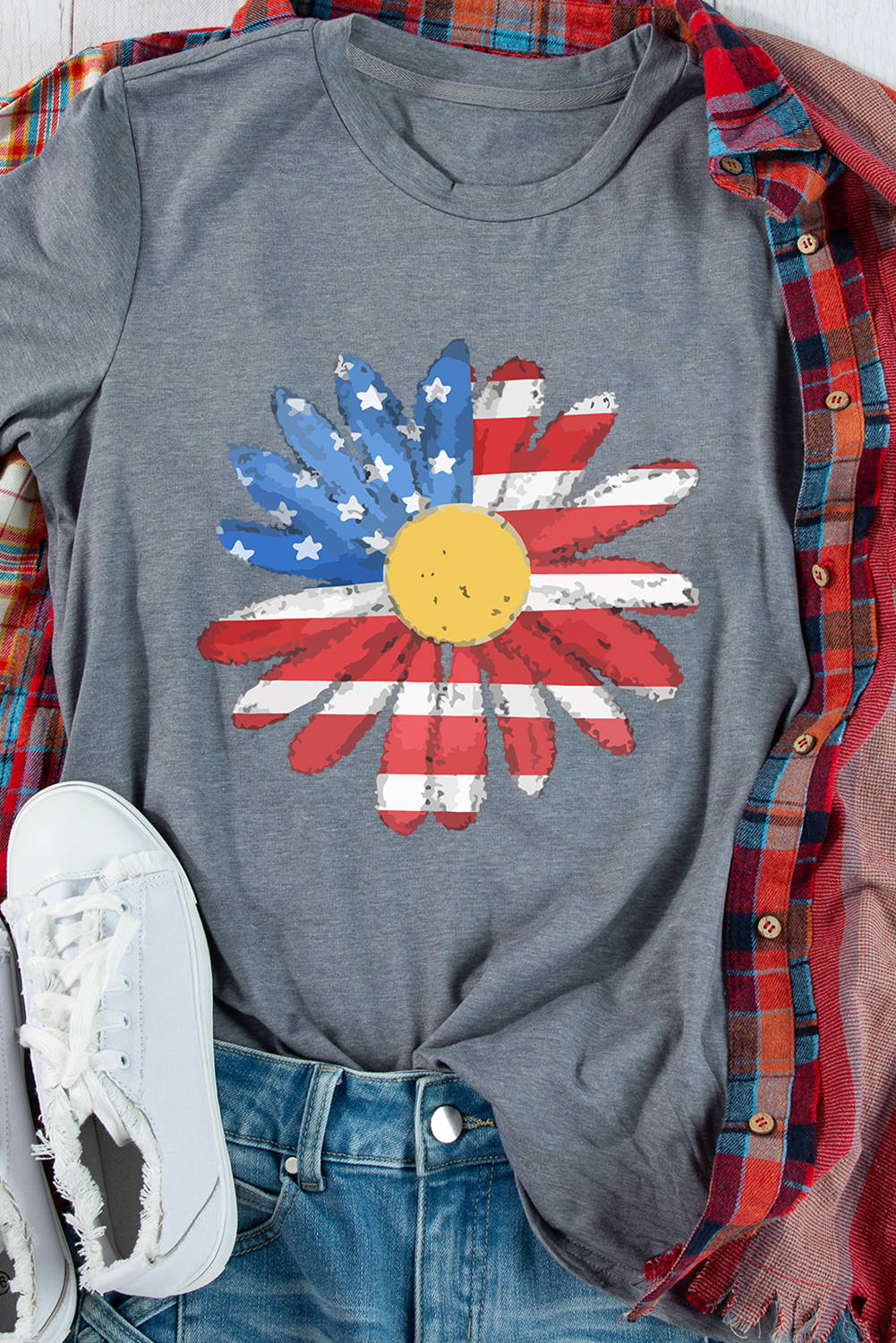 Gray Flag  Sunflower Tee