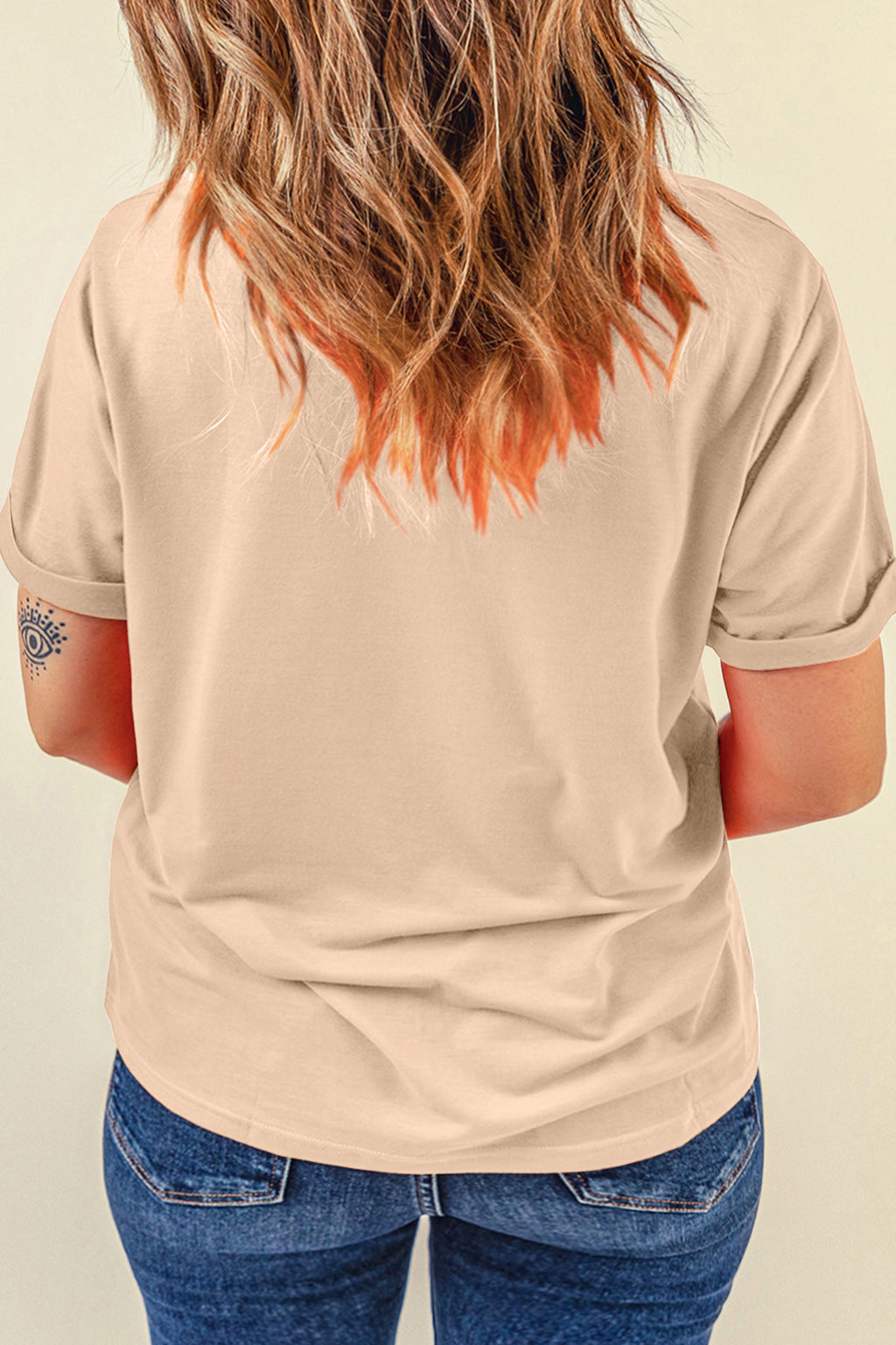 Khaki Retro Baseball T Shirt