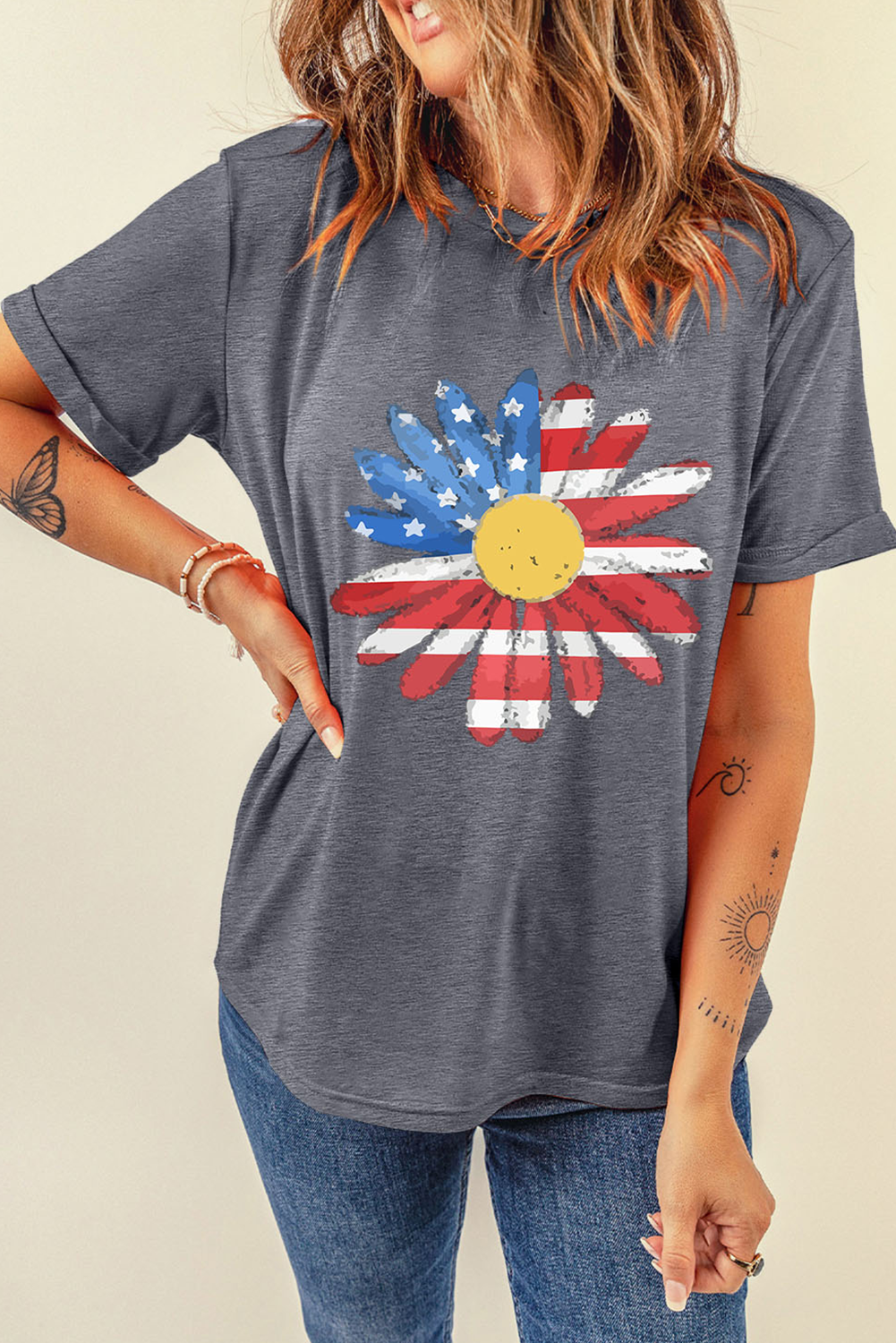 Gray Flag  Sunflower Tee