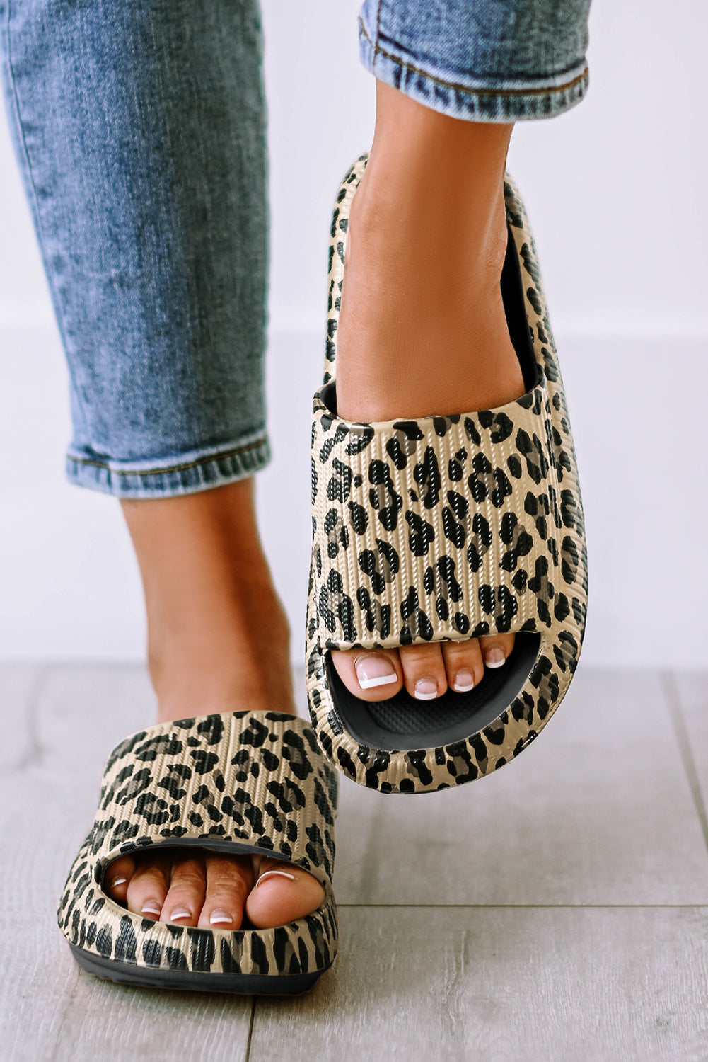 Black Print  Slip On
