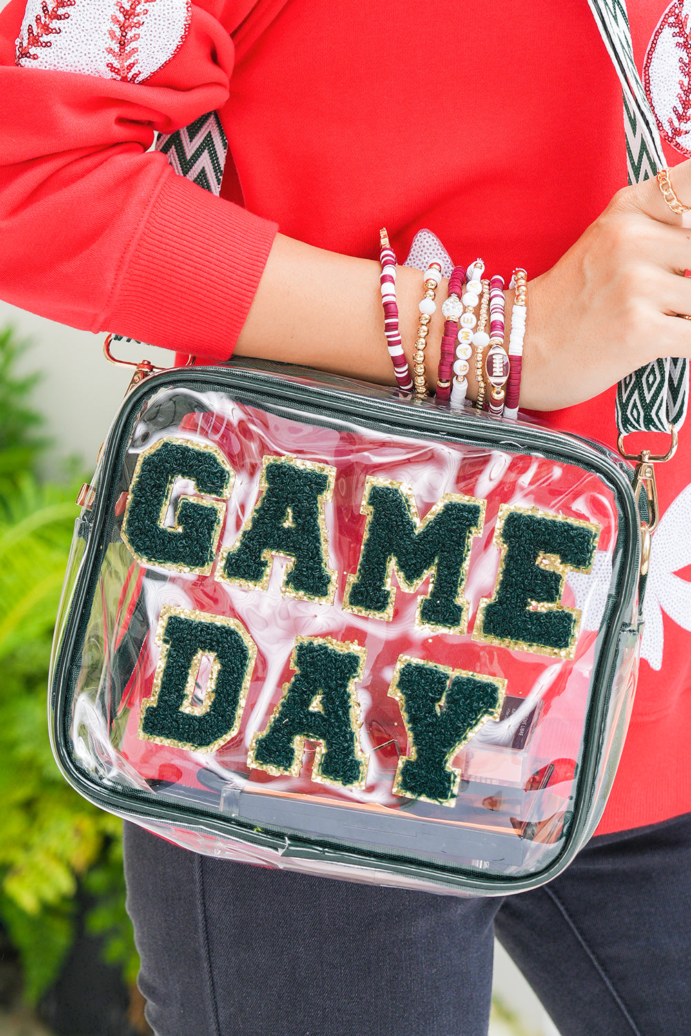 Blackish Green GAME DAY Clear Shoulder Bag