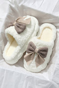 Bow Knot Fuzzy House Slippers