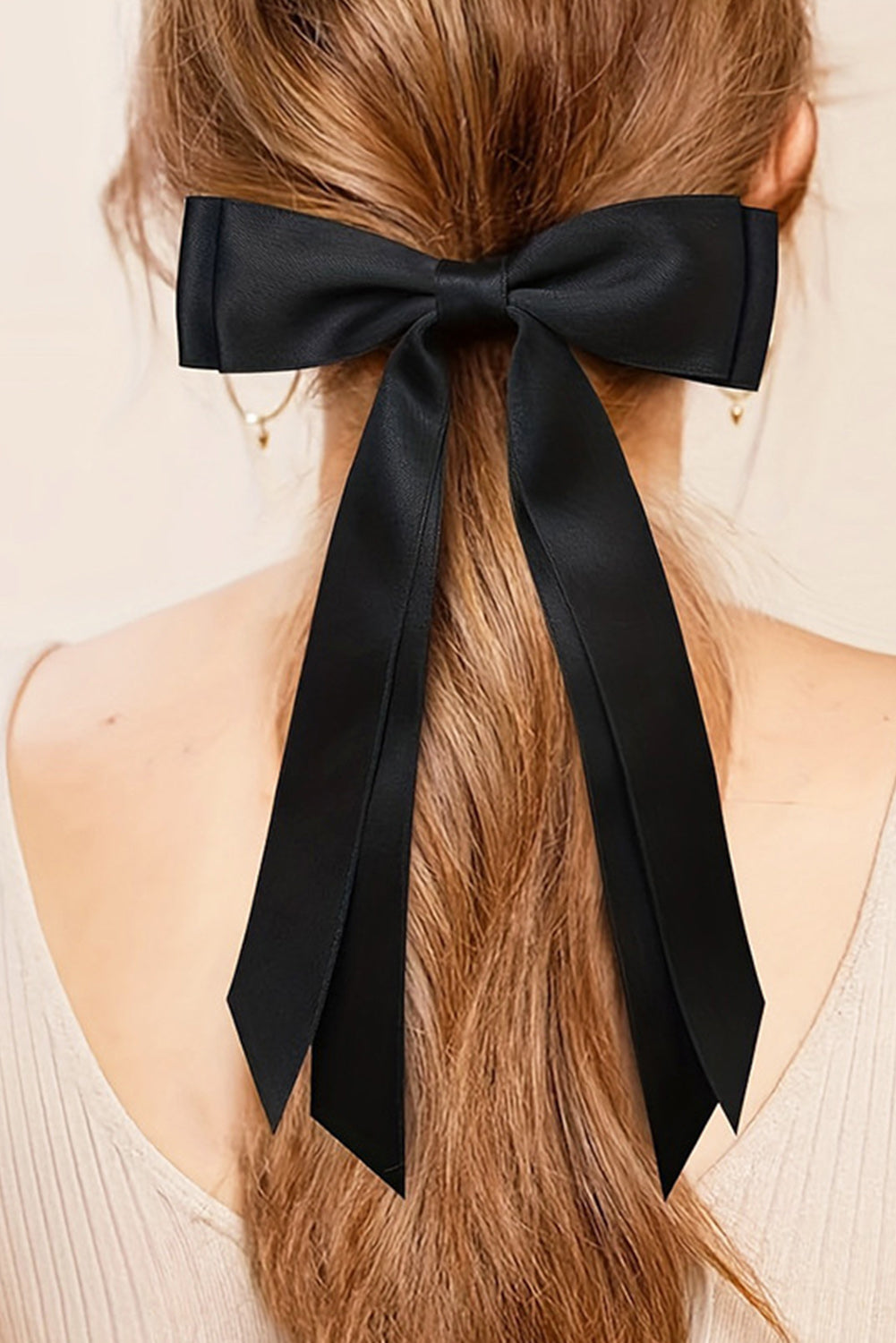 Black Bow Knot Alligator Hair Clip