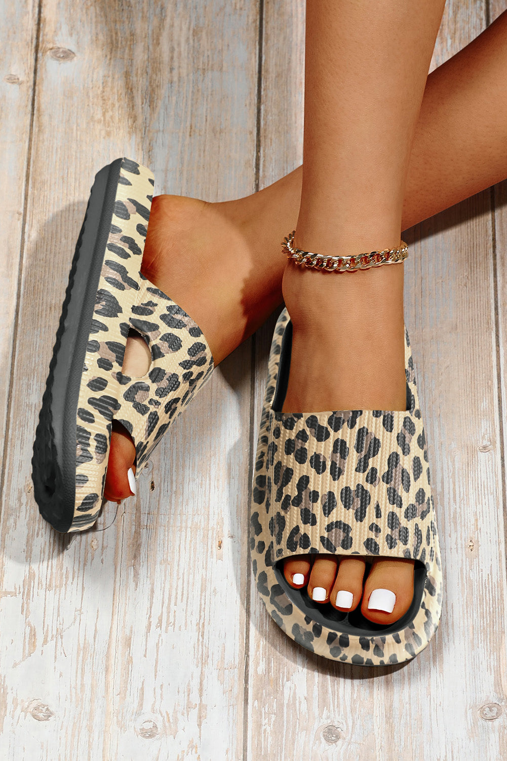 Black Print  Slip On