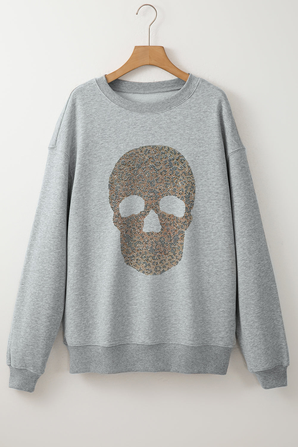 Rhinestone Skull Sweater