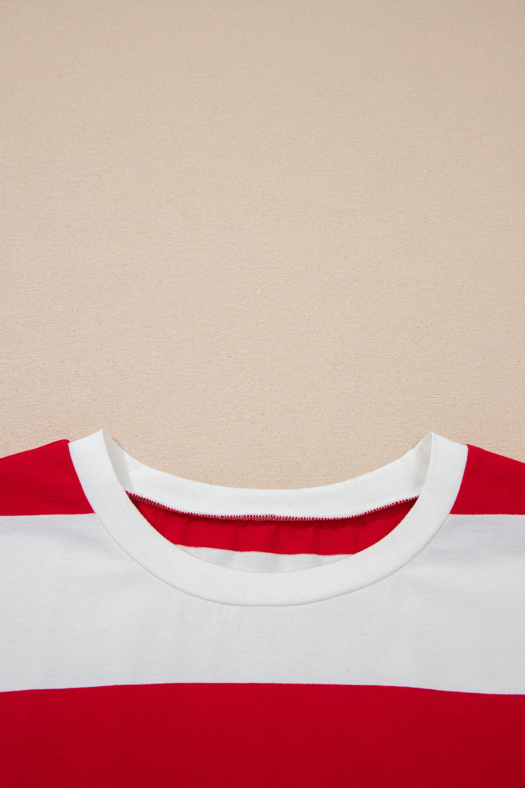 Racing Red Striped Oversize Tunic Tee