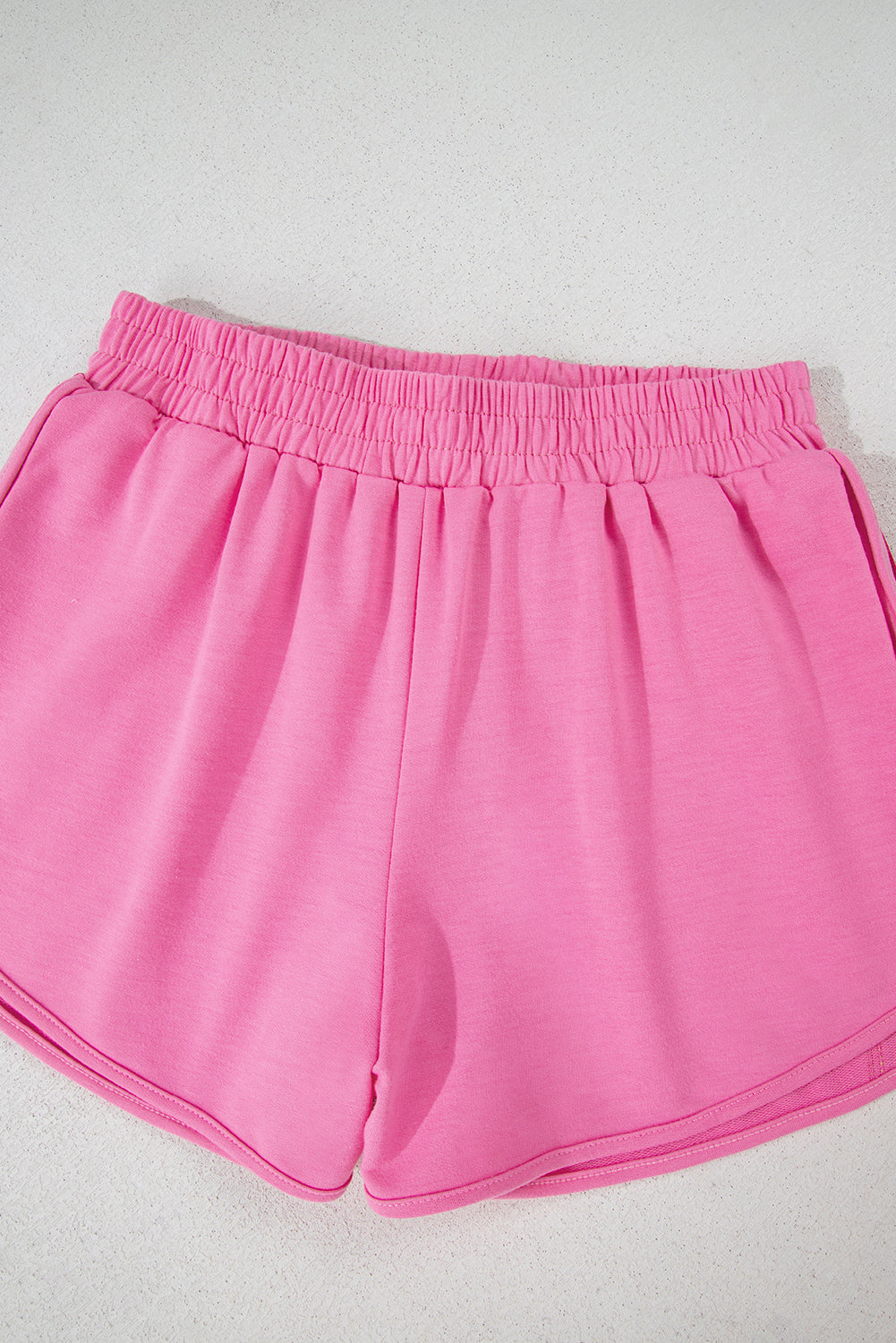 Bonbon Stripes Elastic High Waist Active Shorts