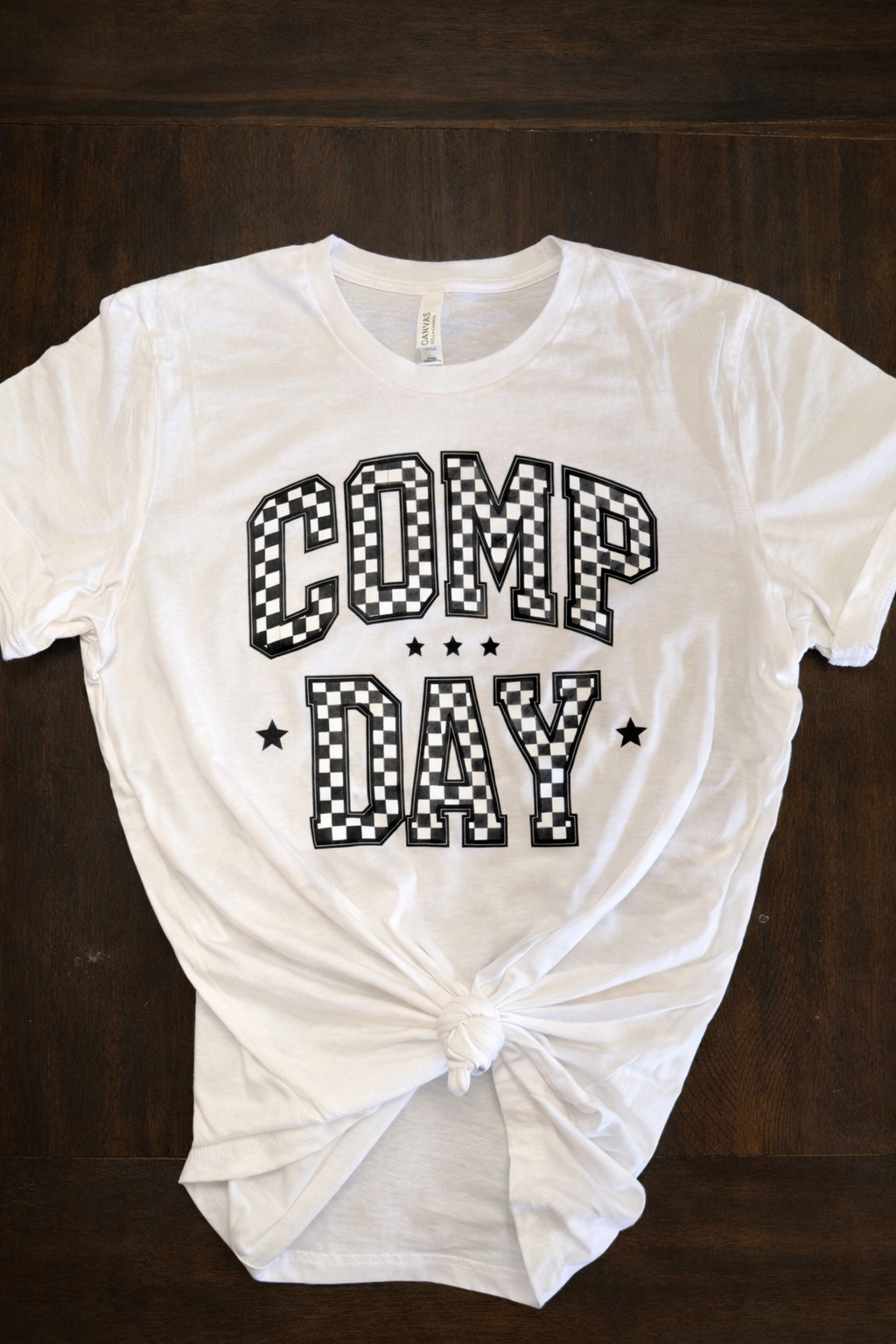 Adult Comp Day Checkerboard Graphic Tee
