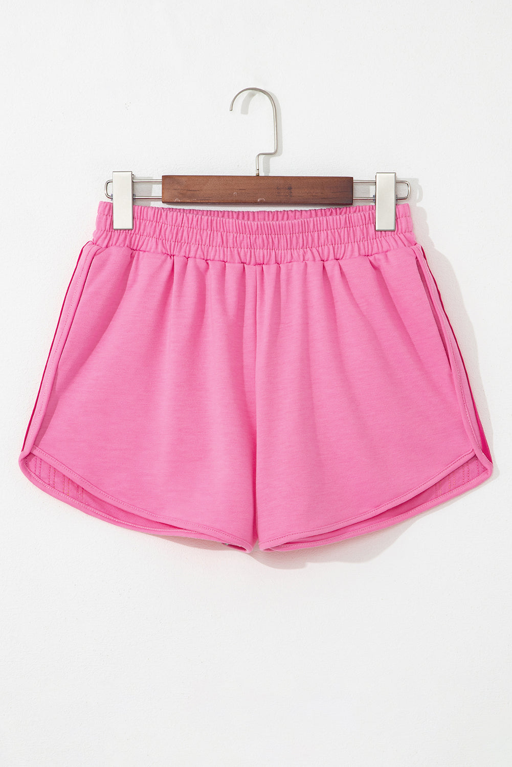 Bonbon Stripes Elastic High Waist Active Shorts