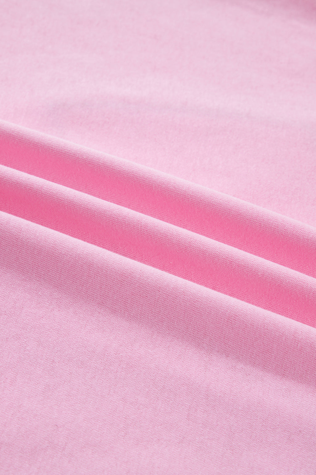 Pink Leopard Bow Embroidered Cotton Round Neck T Shirt