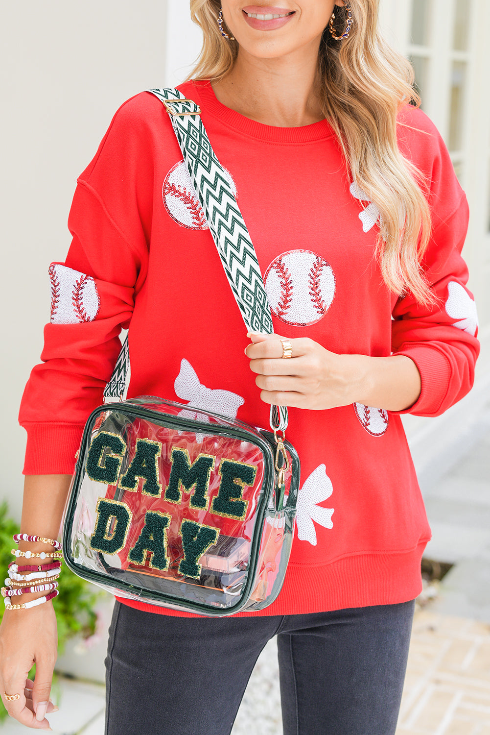 Blackish Green GAME DAY Clear Shoulder Bag