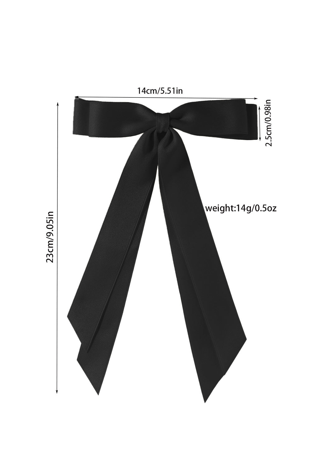 Black Bow Knot Alligator Hair Clip