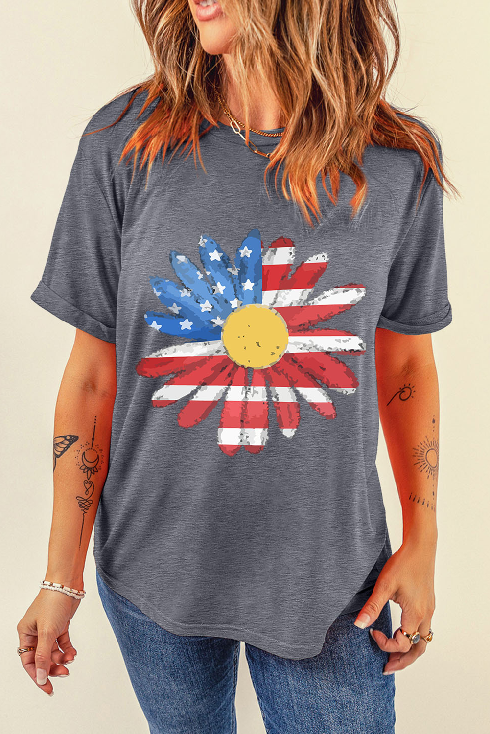 Gray Flag  Sunflower Tee