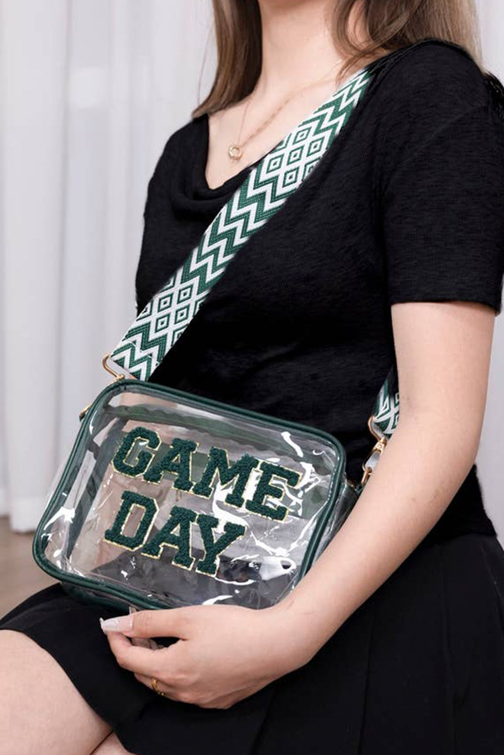 Blackish Green GAME DAY Clear Shoulder Bag