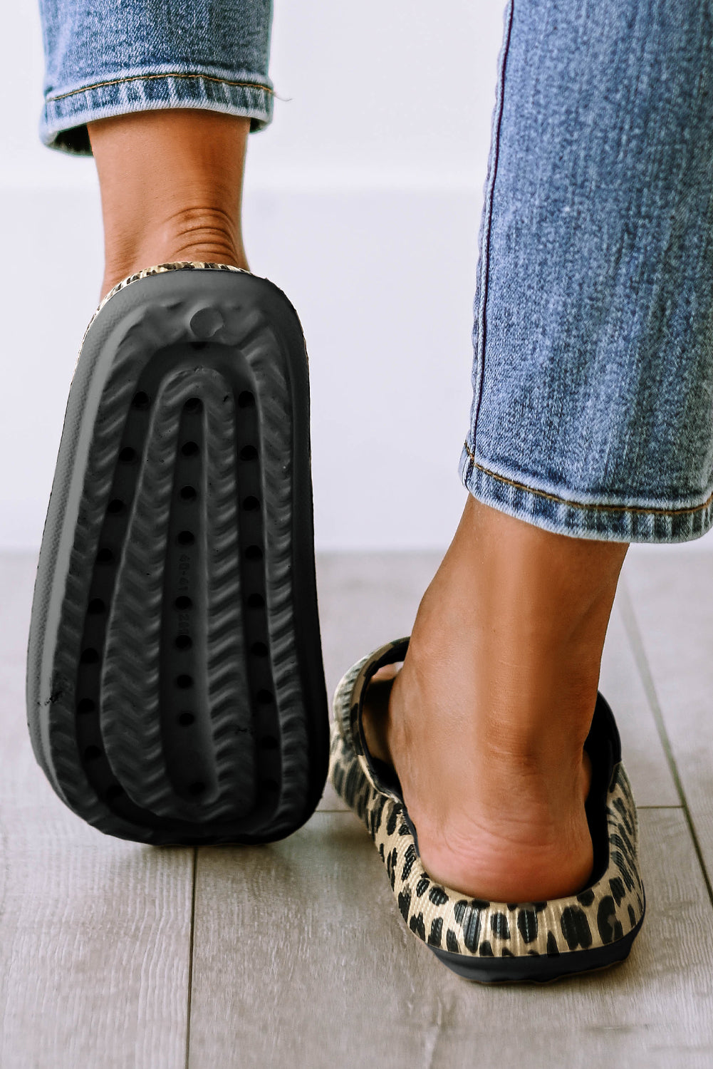 Black Print  Slip On